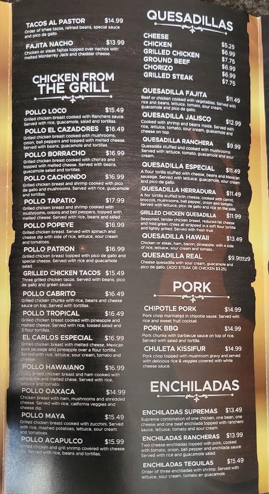 Jalapenos Grill Menu